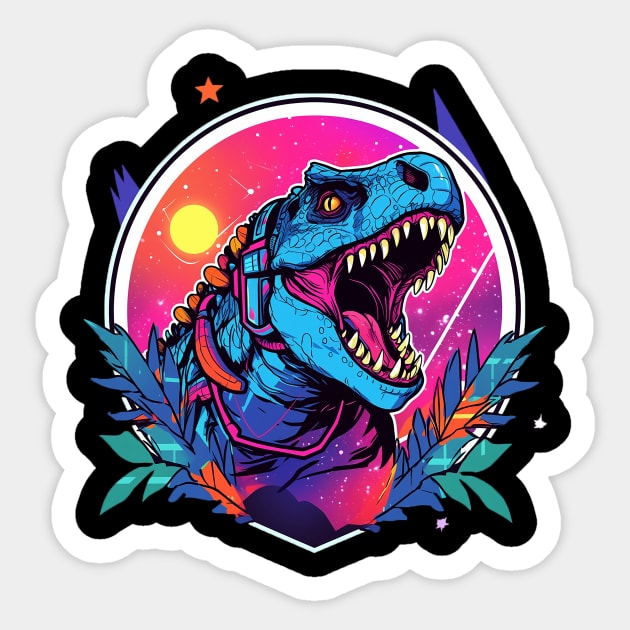 space dino Sticker by weirdesigns